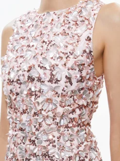 Alice and Olivia Lindsey Embellished Mini Gown-Women Dresses