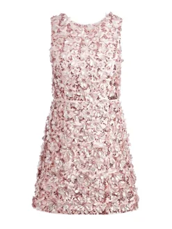 Alice and Olivia Lindsey Embellished Mini Gown-Women Dresses