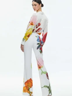 Alice and Olivia Livi Mid Rise Trouser-Women Pants