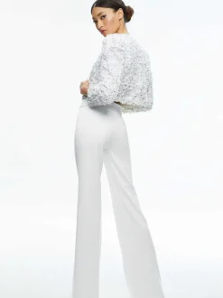 Alice and Olivia Lorna Embellished Cropped Jacket-Women Jackets + Coats