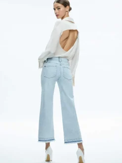 Alice and Olivia Lorrine Kick-Flare Ankle Jean-Women Pants