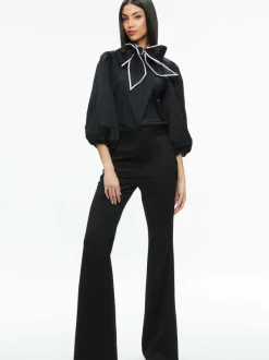 Alice and Olivia Lou Bow Button Down-Women Tops