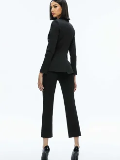 Alice and Olivia Macey Slit Sleeve Blazer-Women Jackets + Coats