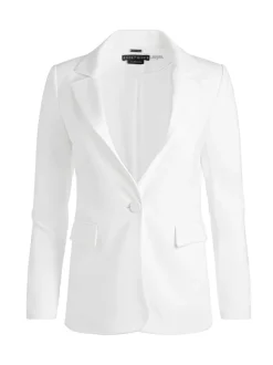 Alice and Olivia Macey Slit Sleeve Blazer-Women Jackets + Coats