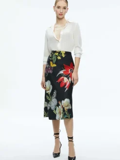 Alice and Olivia Maeve Midi Slip Skirt-Women Skirts