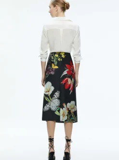 Alice and Olivia Maeve Midi Slip Skirt-Women Skirts