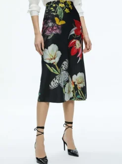 Alice and Olivia Maeve Midi Slip Skirt-Women Skirts