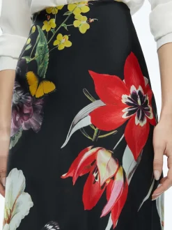 Alice and Olivia Maeve Midi Slip Skirt-Women Skirts