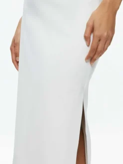 Alice and Olivia Maeve Vegan Leather Midi Skirt-Women Skirts