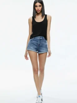 Alice and Olivia Maggie Mid Rise Vintage Shorts-Women Shorts