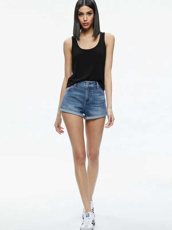 Alice and Olivia Maggie Mid Rise Vintage Shorts-Women Shorts