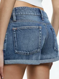 Alice and Olivia Maggie Mid Rise Vintage Shorts-Women Shorts