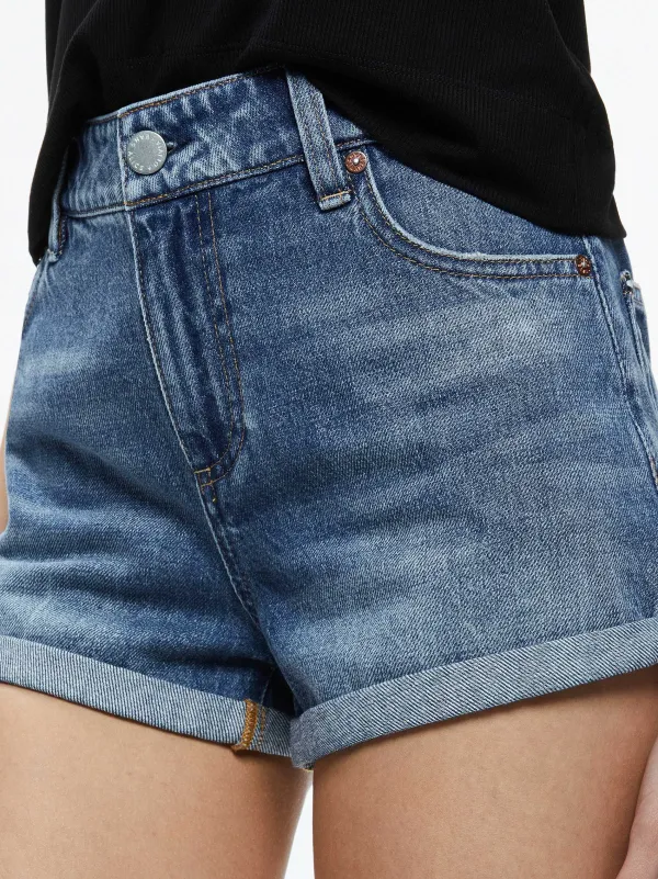 Alice and Olivia Maggie Mid Rise Vintage Shorts-Women Shorts