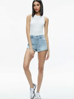 Alice and Olivia Maggie Mid Rise Vintage Shorts-Women Shorts