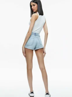 Alice and Olivia Maggie Mid Rise Vintage Shorts-Women Shorts