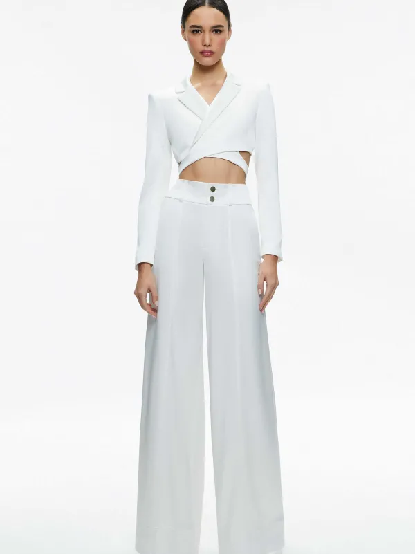 Alice and Olivia Mame High Rise Wide Leg Pant-Women Pants