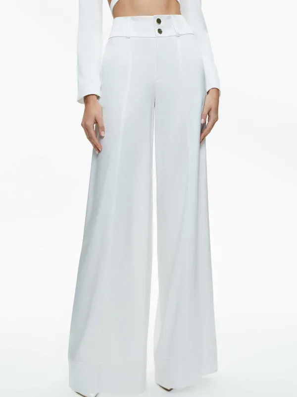 Alice and Olivia Mame High Rise Wide Leg Pant-Women Pants