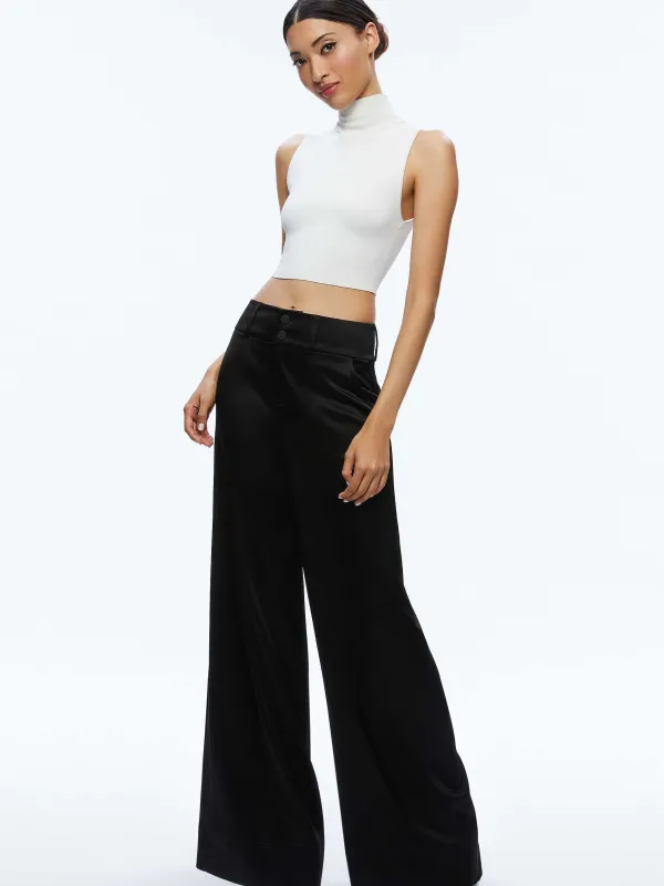 Alice and Olivia Mame High Rise Wide Leg Pant-Women Pants