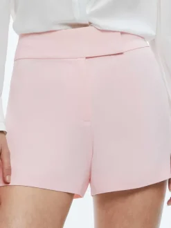 Alice and Olivia Mara Crossover Waistband Clean Short-Women Shorts