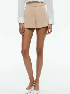 Alice and Olivia Mara Crossover Waistband Clean Short-Women Shorts
