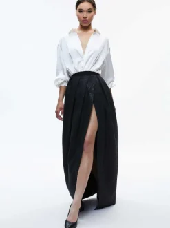 Alice and Olivia Margarite Pleated Ballgown Skirt-Women Skirts