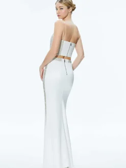 Alice and Olivia Marilynn Embellished Maxi Skirt-Women Skirts