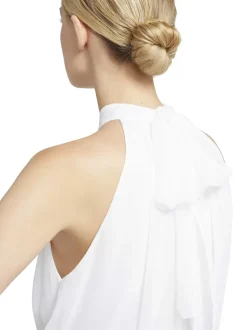 Alice and Olivia Maris Halter Neck Gathered Top-Women Tops