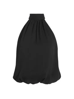 Alice and Olivia Maris Halter Neck Gathered Top-Women Tops