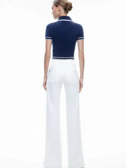 Alice and Olivia Marlena Button Front Polo-Women Tops