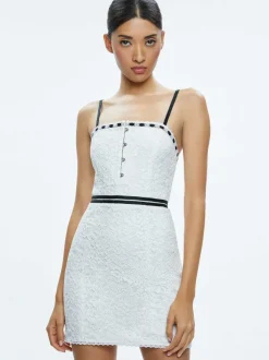 Alice and Olivia Matilda Lace Mini Dress-Women Dresses