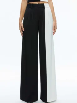 Alice and Olivia Meri Color Block Blazer Top + Pompey Color Block Pant-Women Matching Sets