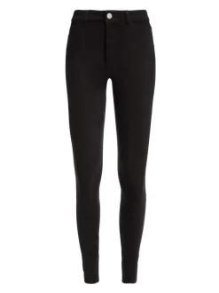 Alice and Olivia Mikah Single Button Suede Pant-Women Pants