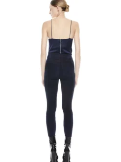 Alice and Olivia Mikah Single Button Suede Pant-Women Pants