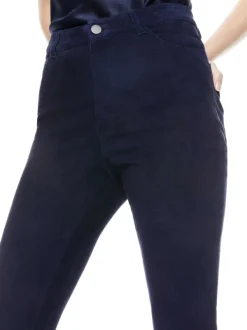 Alice and Olivia Mikah Single Button Suede Pant-Women Pants