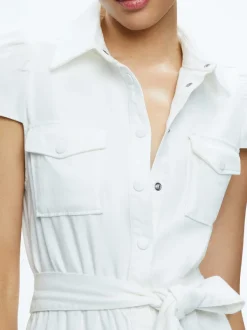 Alice and Olivia Miranda Maxi Denim Dress-Women Dresses