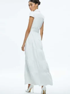 Alice and Olivia Miranda Maxi Denim Dress-Women Dresses