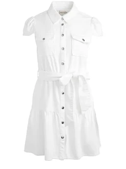 Alice and Olivia Miranda Mini Denim Dress-Women Dresses