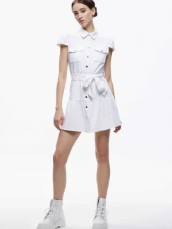 Alice and Olivia Miranda Mini Denim Dress-Women Dresses