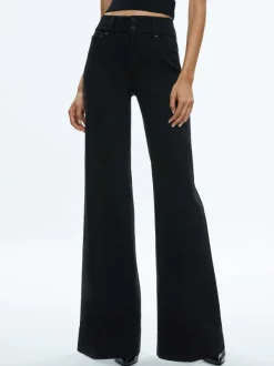 Alice and Olivia Missa 5 Pocket High Rise Wide Leg Jean-Women Pants