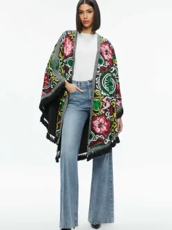 Alice and Olivia Nadine Embellished Shawl-Women Jackets + Coats