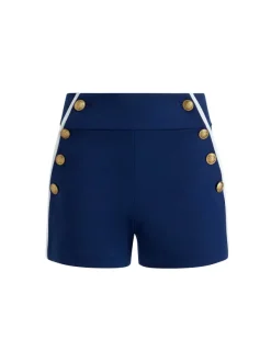 Alice and Olivia Narin High Rise Button Front Short-Women Shorts