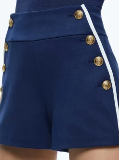 Alice and Olivia Narin High Rise Button Front Short-Women Shorts