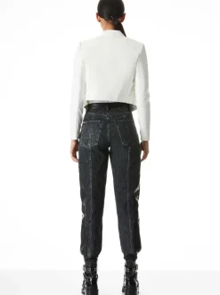 Alice and Olivia New Harvey Leather Jacket-Women Jackets + Coats