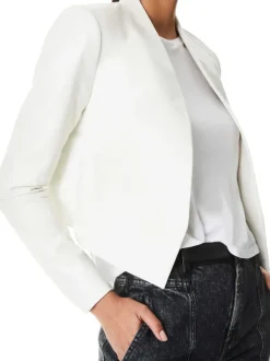 Alice and Olivia New Harvey Leather Jacket-Women Jackets + Coats