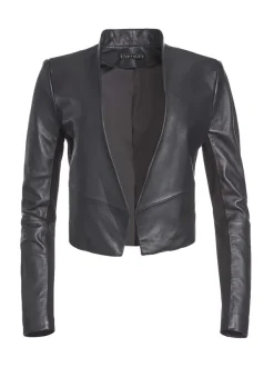 Alice and Olivia New Harvey Leather Jacket-Women Jackets + Coats