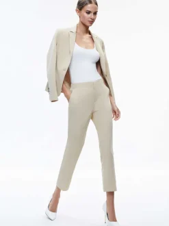 Alice and Olivia Nicky Chino Waistband Slim Ankle Pant-Women Pants