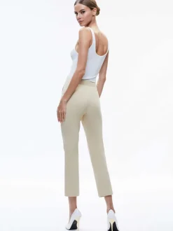 Alice and Olivia Nicky Chino Waistband Slim Ankle Pant-Women Pants