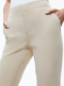 Alice and Olivia Nicky Chino Waistband Slim Ankle Pant-Women Pants