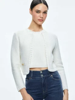 Alice and Olivia Noella Knit Jacket-Women Sweaters