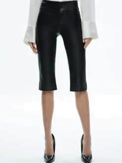 Alice and Olivia Olivia Low Rise Vegan Clam Digger Pant-Women Pants